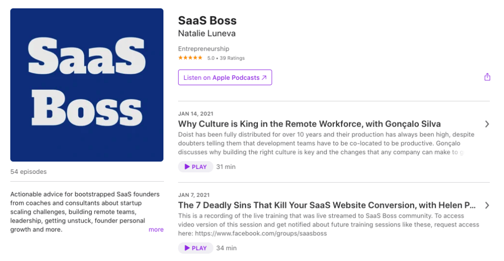 SaaS Boss Podcast