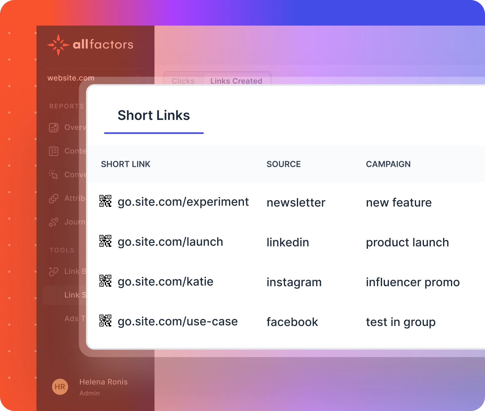 growth marketing links tracking